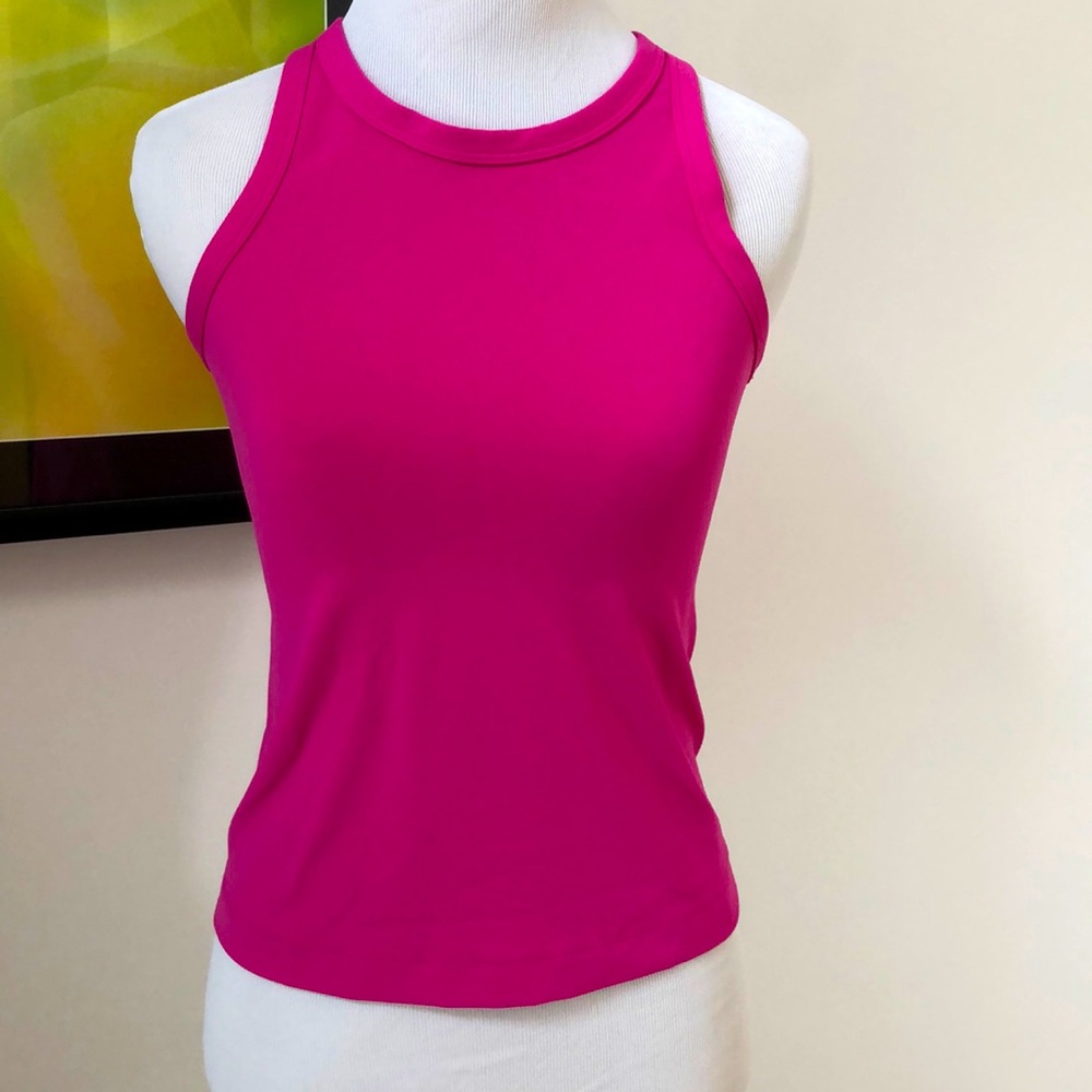 lululemon Align Waist-Length Racerback Tank Top sonic pink size 6 PINK high neck